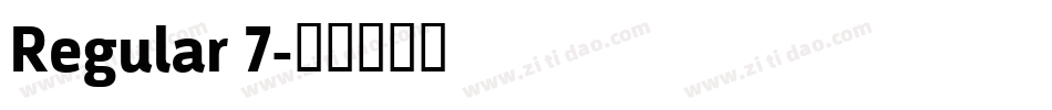 Regular 7字体转换
